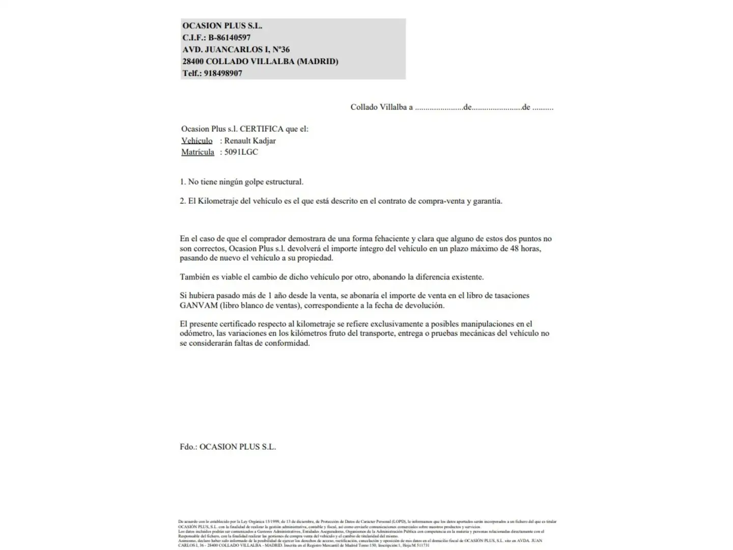 Certificado