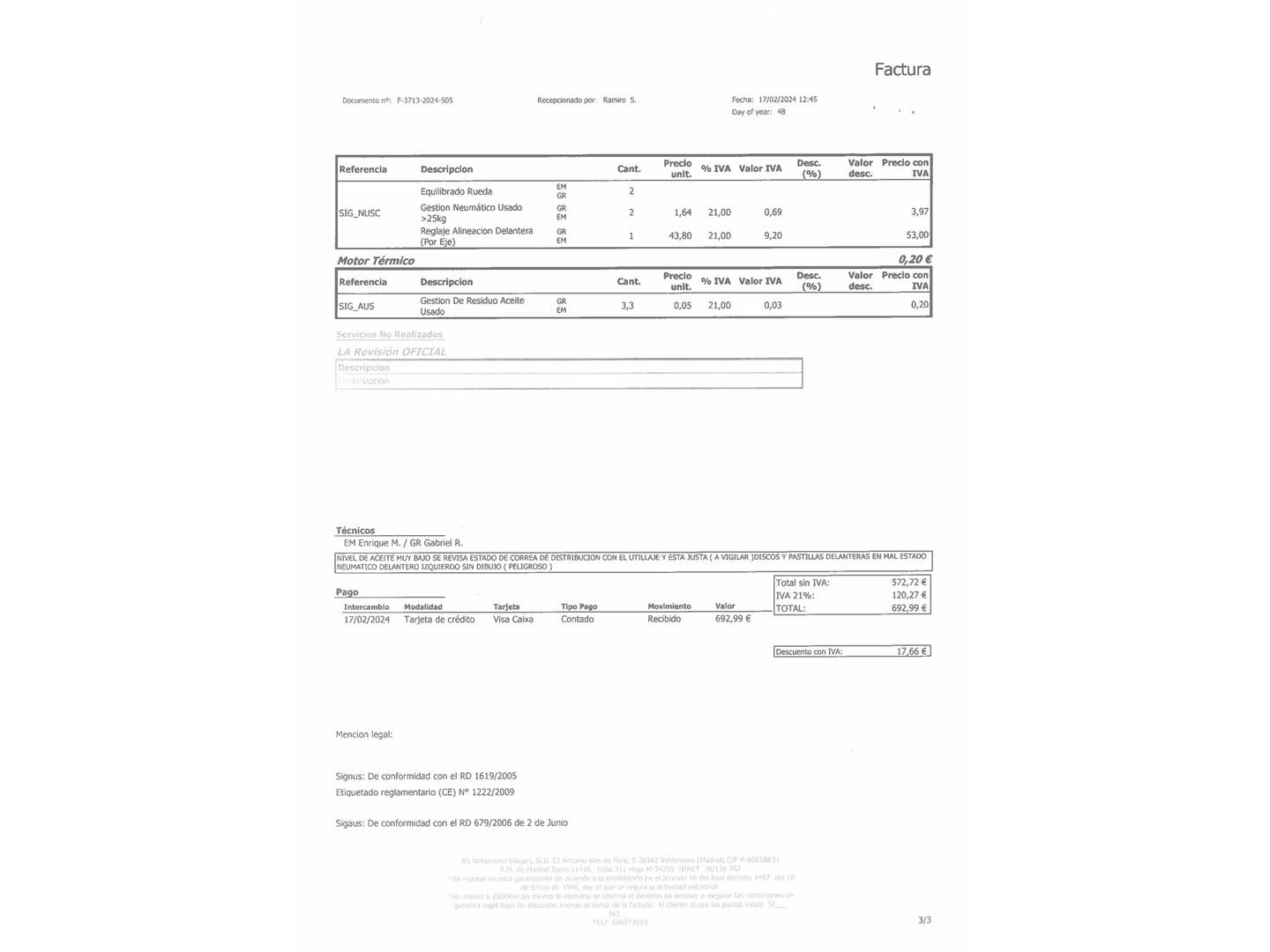 Foto del mantenimiento del Citroën C3 Citroën C3 PureTech 82 Feel (83 CV)