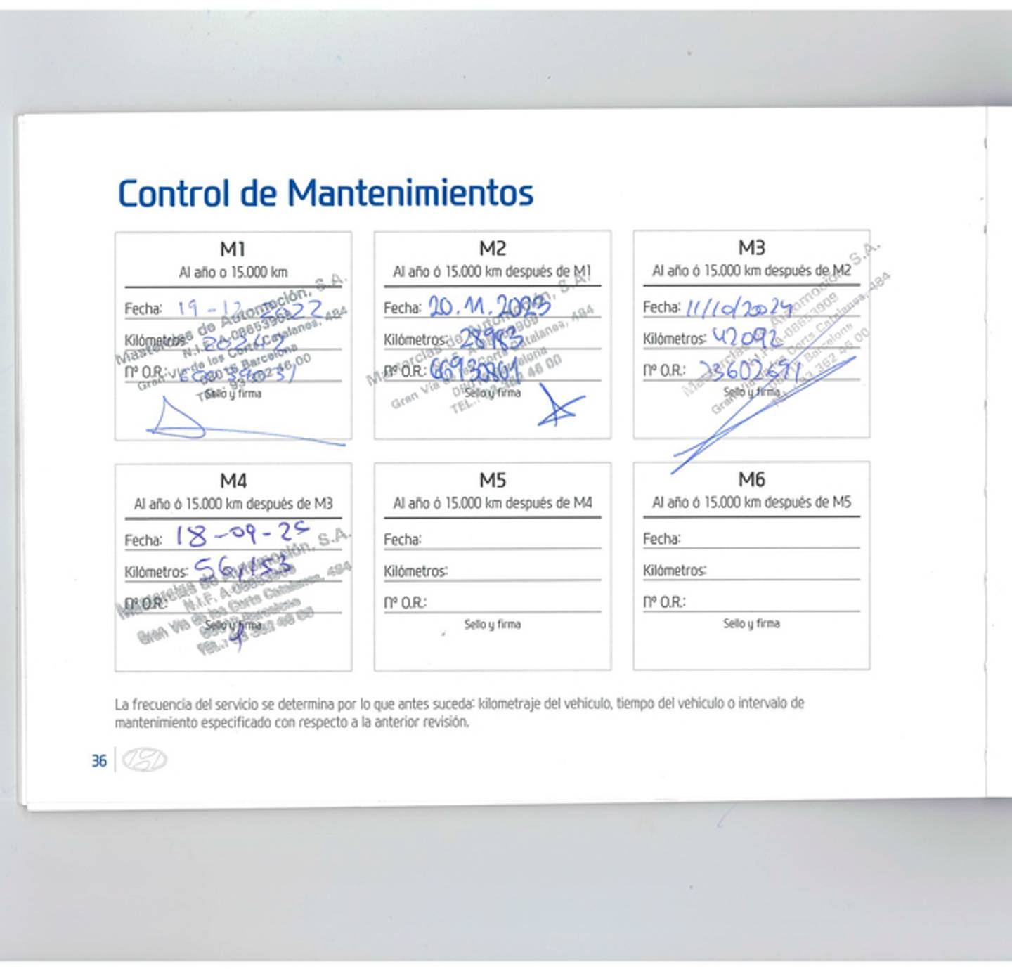 Foto del mantenimiento del Hyundai Bayon Hyundai Bayon 1.0 TGDI 48V Maxx (100 CV)