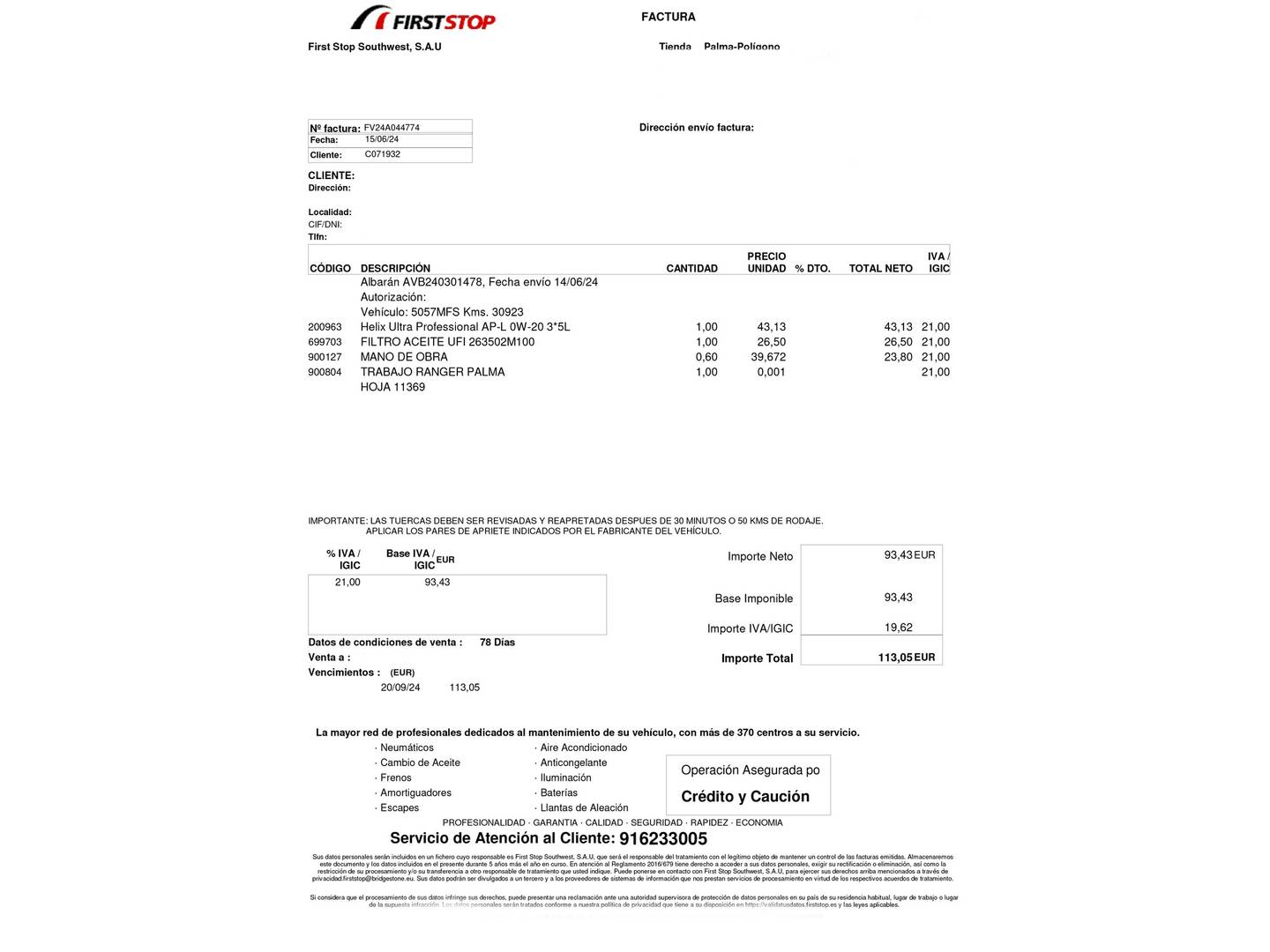 Foto del mantenimiento del Hyundai Tucson Hyundai Tucson 1.6 CRDI Maxx (115 CV)
