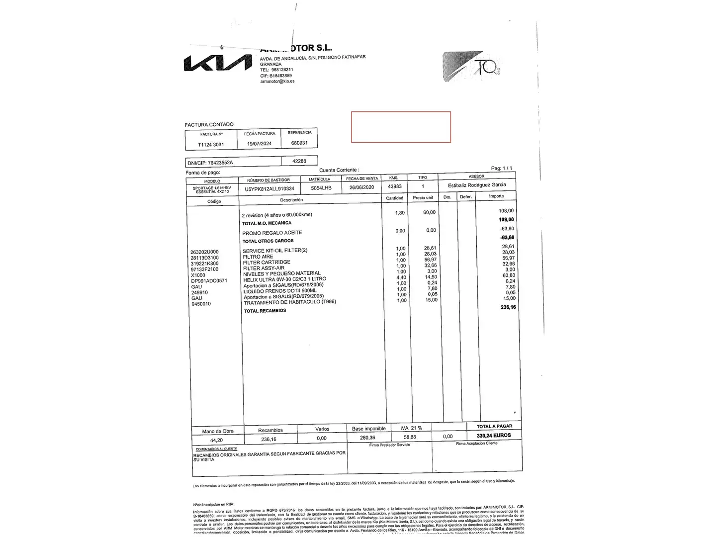 Foto KIA Sportage Kia Sportage 1.6 MHEV GT Line Essential 4x2 (136 CV)