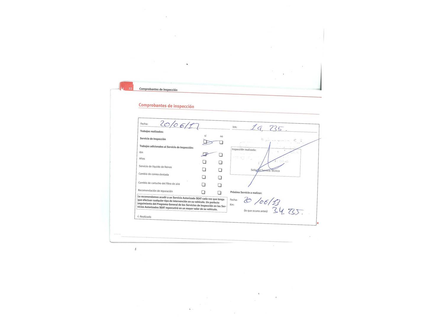 Foto del mantenimiento del Seat Altea Seat Altea 1.4 TSI Style (125 CV)