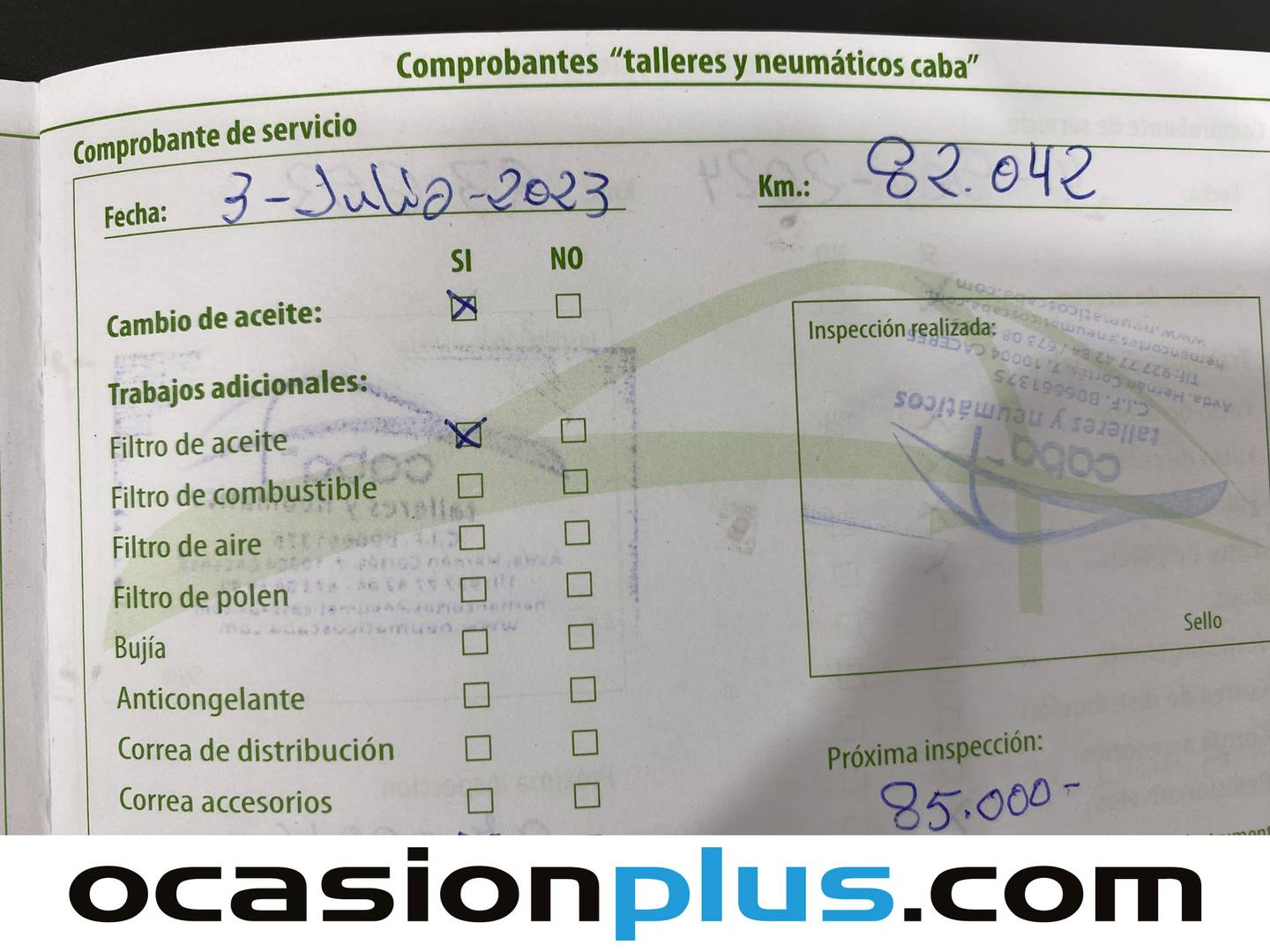 Foto del mantenimiento del Toyota Yaris Toyota Yaris 100 Active (99 CV)