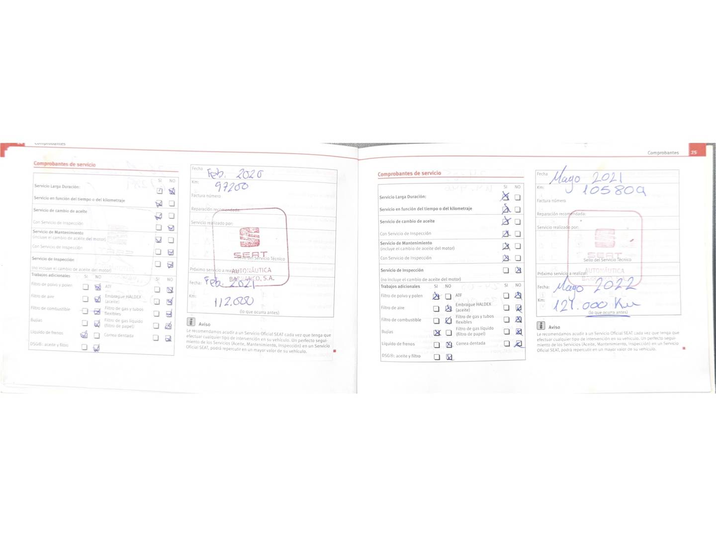 Foto del mantenimiento del Seat Ibiza Seat Ibiza SC SC 1.2 12v Reference (70 CV)