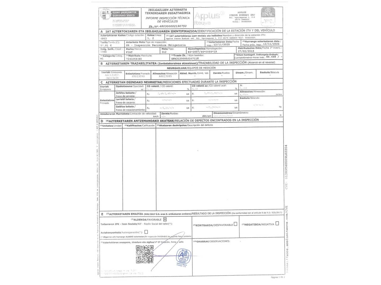 Fiat 500 Fiat 500 1.2 8v Lounge (69 CV) de segunda mano