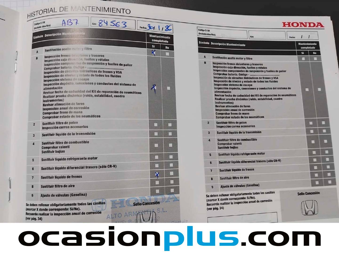 Foto del mantenimiento del Honda Civic Honda Civic 1.5 VTEC Turbo Sport Plus (182 CV)