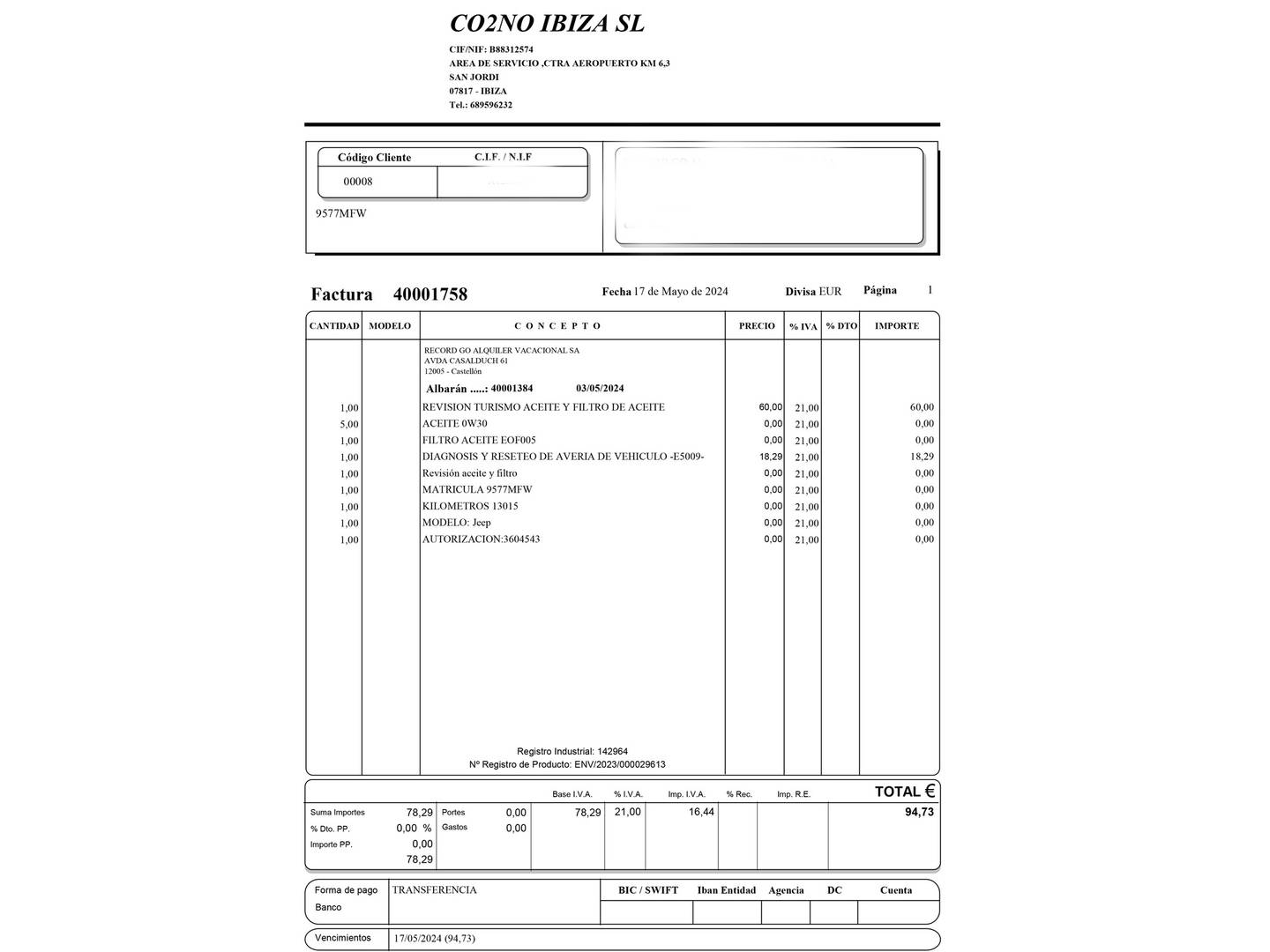 Foto del mantenimiento del Jeep Avenger Jeep Avenger 1.2 G Summit (100 CV)