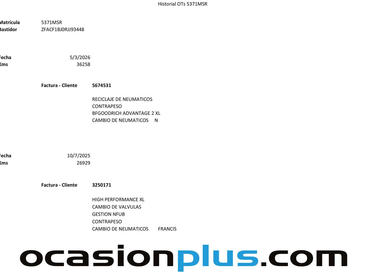 Foto del mantenimiento del Fiat 500 Fiat 500 1.0 Hybrid Dolcevita (70 CV)