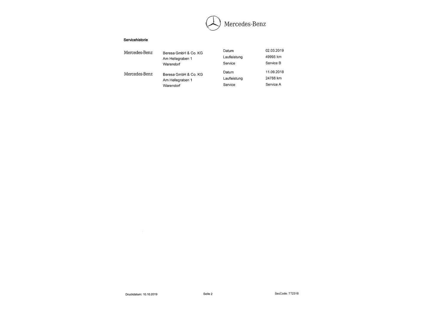 Foto del mantenimiento del Mercedes Clase B Mercedes Clase B 200 d (136 CV)