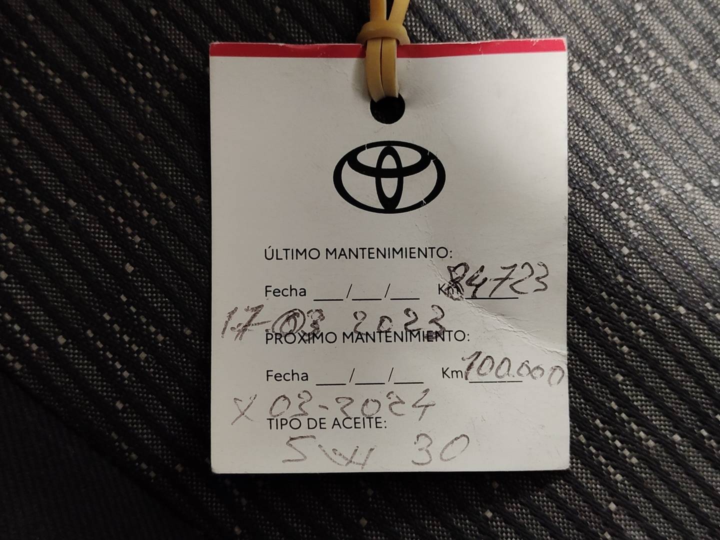 Foto del mantenimiento del Toyota Yaris Toyota Yaris 100 Active (99 CV)