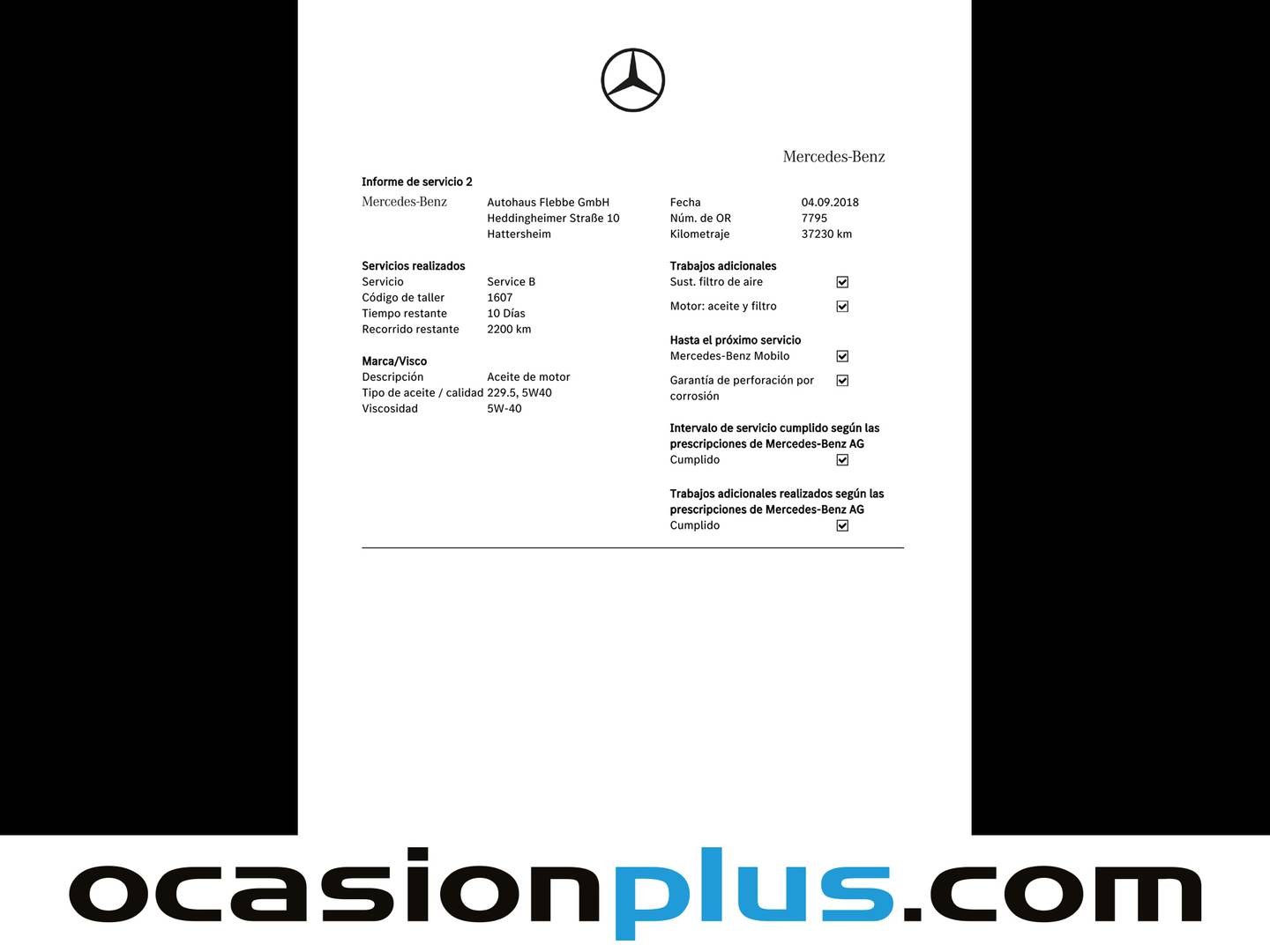 Foto del mantenimiento del Mercedes GLA Mercedes GLA AMG 45 4Matic (381 CV)