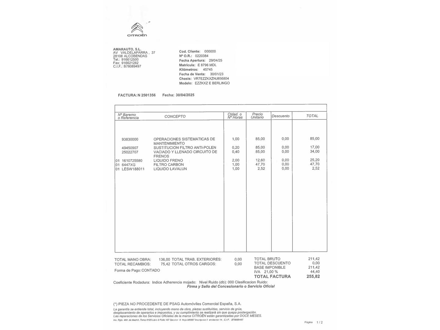 Foto Citroën ë-Berlingo Citroen ë-Berlingo Shine Talla M (136 CV)
