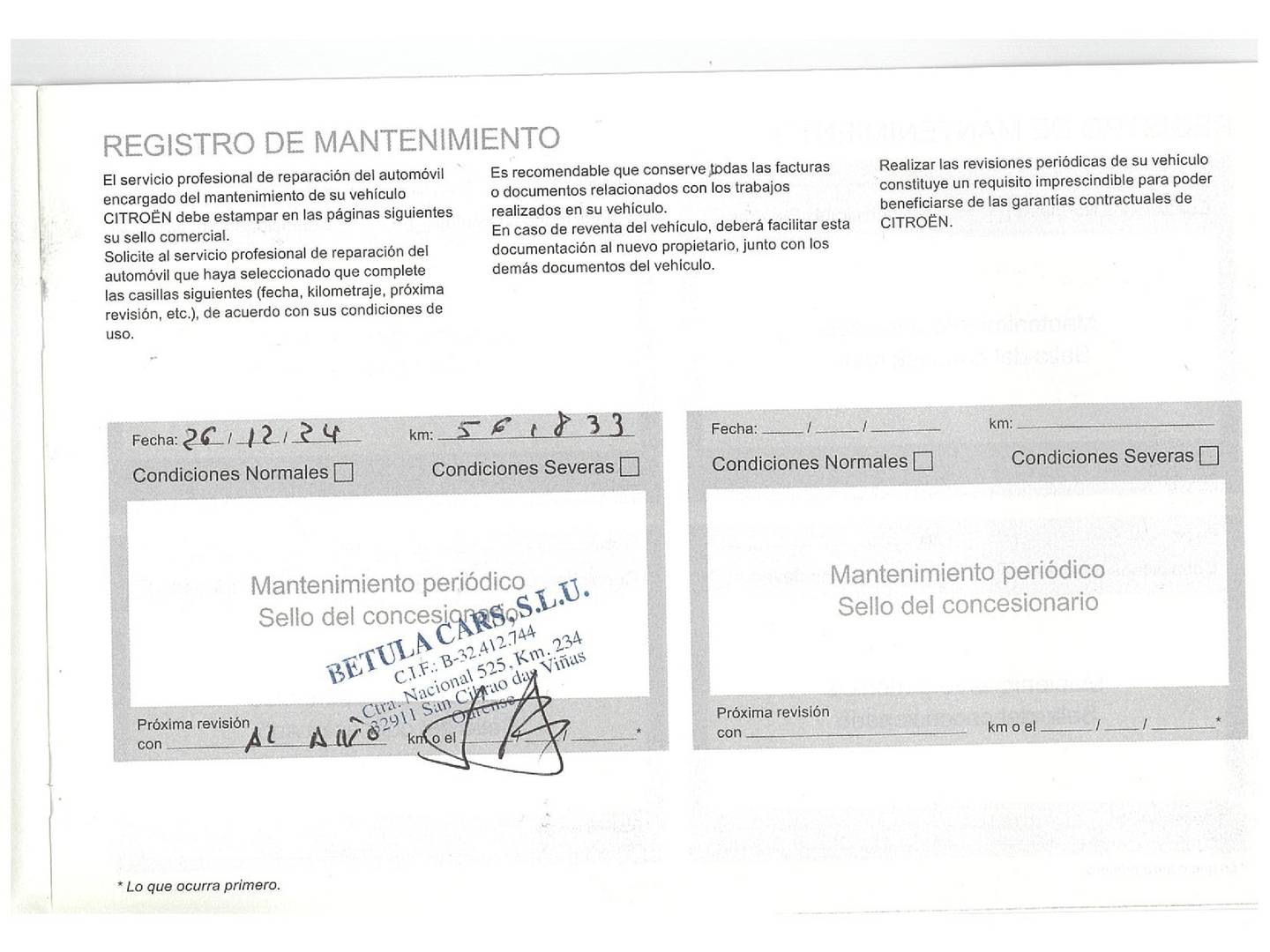 Foto del mantenimiento del Citroën C5 Aircross Citroën C5 Aircross BlueHdi 130 S&S Shine EAT8 (131 CV)