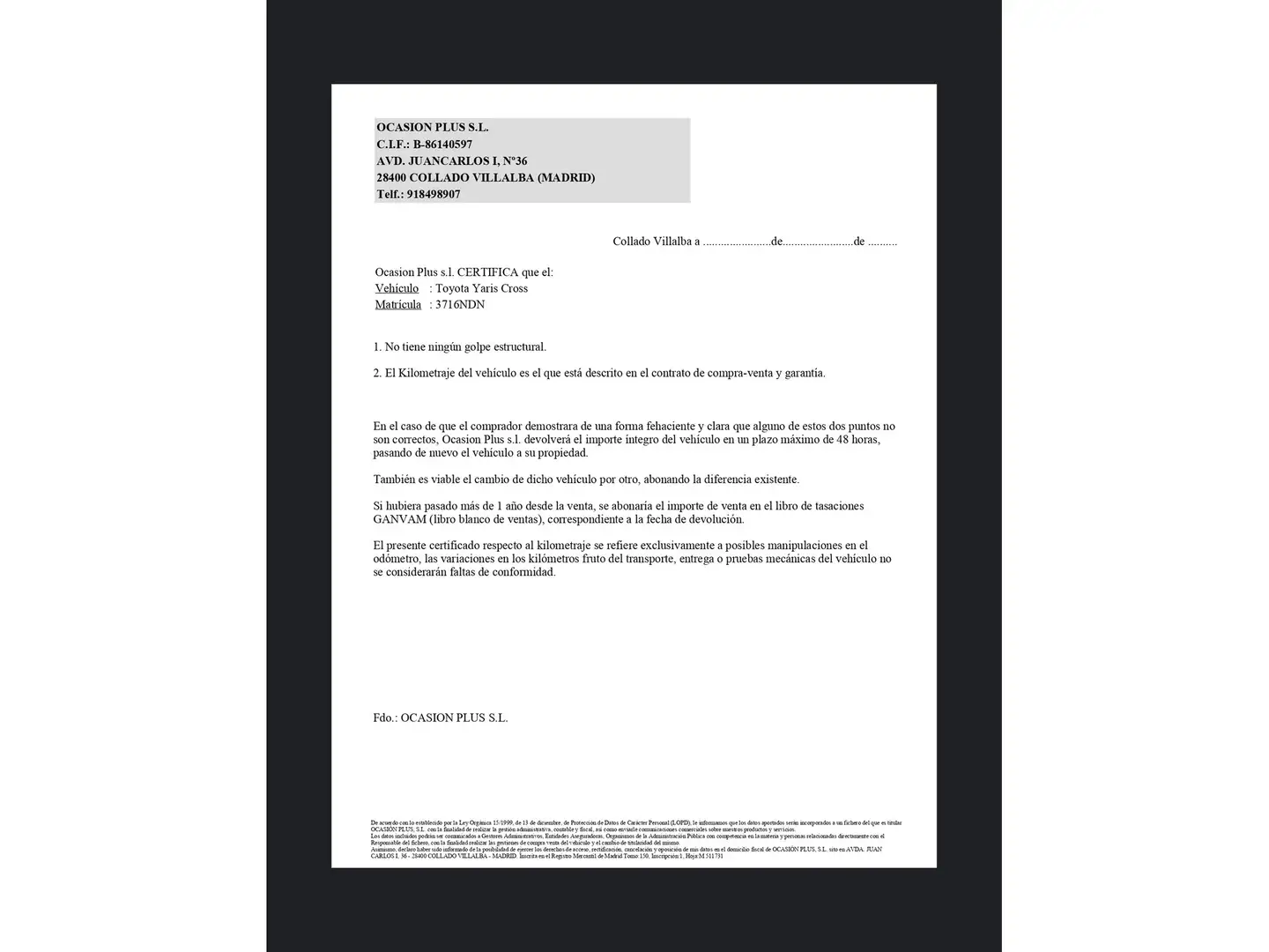 Certificado