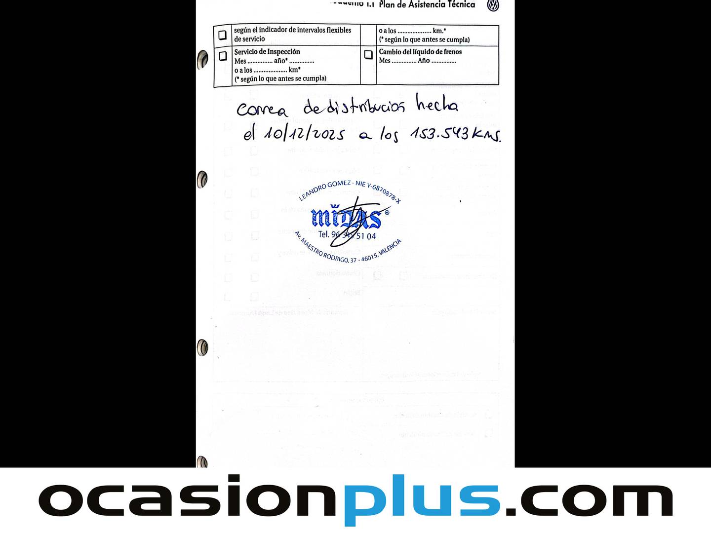 Foto del mantenimiento del Volkswagen Passat Volkswagen Passat Advance Plus 2.0 TDI DPF (110 CV)