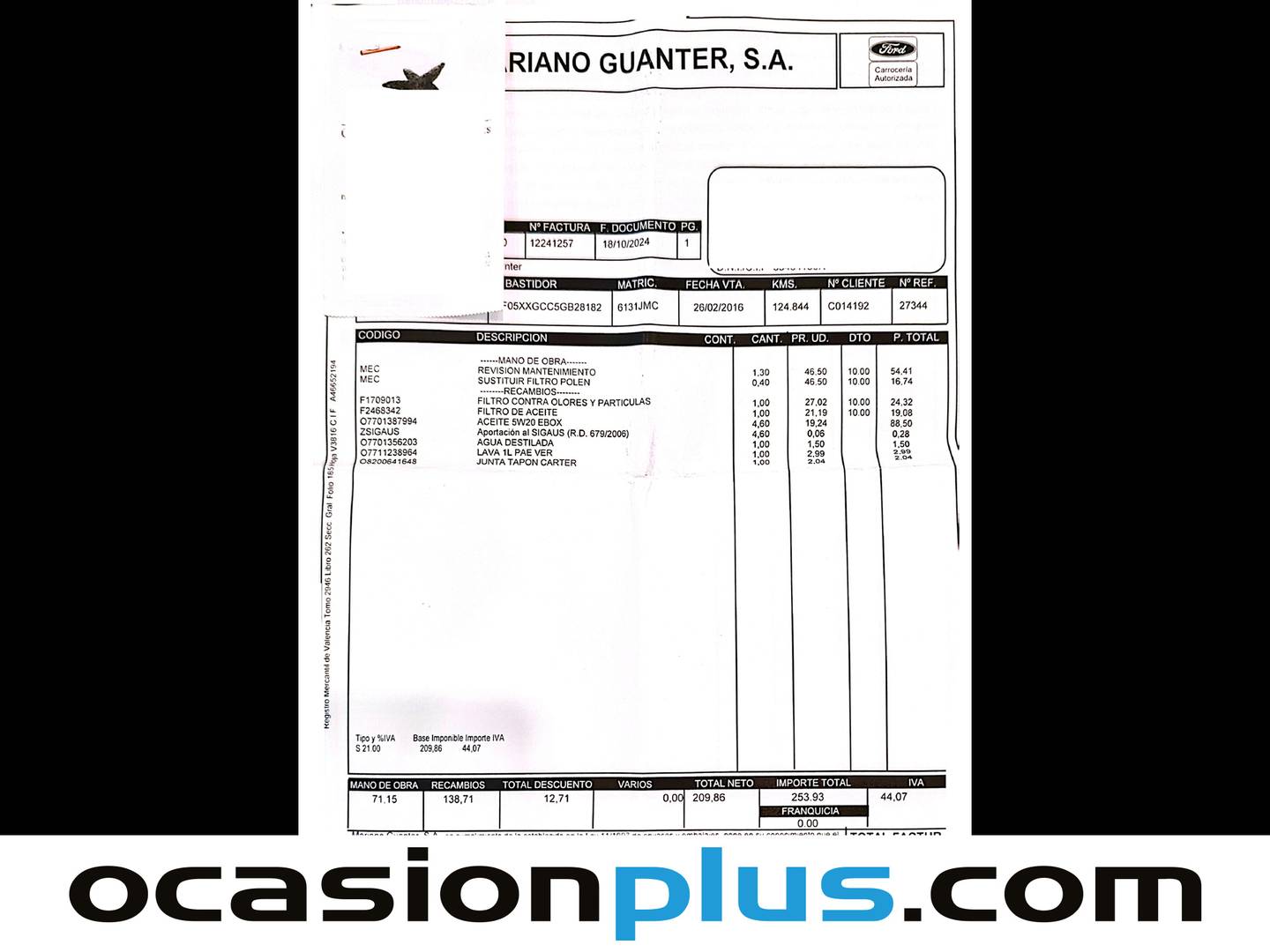 Foto del mantenimiento del Ford Focus Ford Focus 1.0 Ecoboost S&S Trend+ (125 CV)