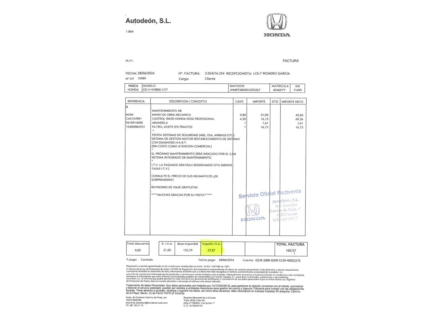 Foto Honda CR-V Honda CR-V 2.0 i-MMD Lifestyle 4x4 (184 CV)