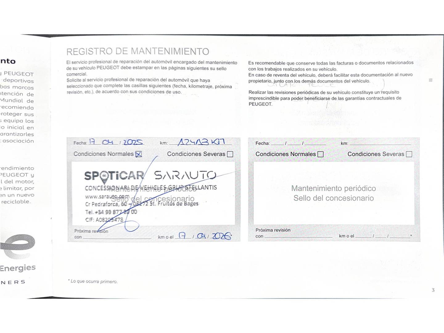 Foto del mantenimiento del Peugeot 308 Peugeot 308 PureTech 130 S&S Allure Pack (130 CV)