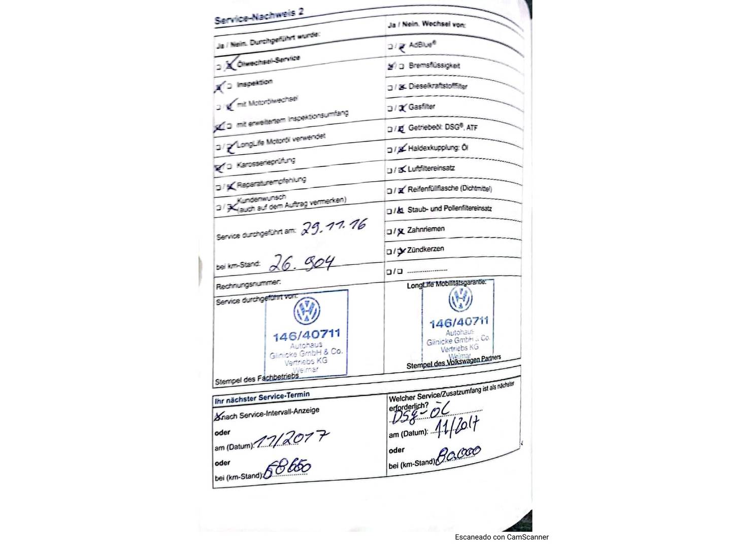Foto del mantenimiento del Volkswagen Golf Volkswagen Golf GTD 2.0 TDI BMT (184 CV)