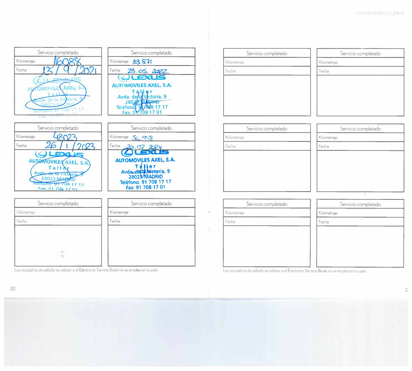 Foto del mantenimiento del Lexus CT Lexus CT 200h Business (136 CV)