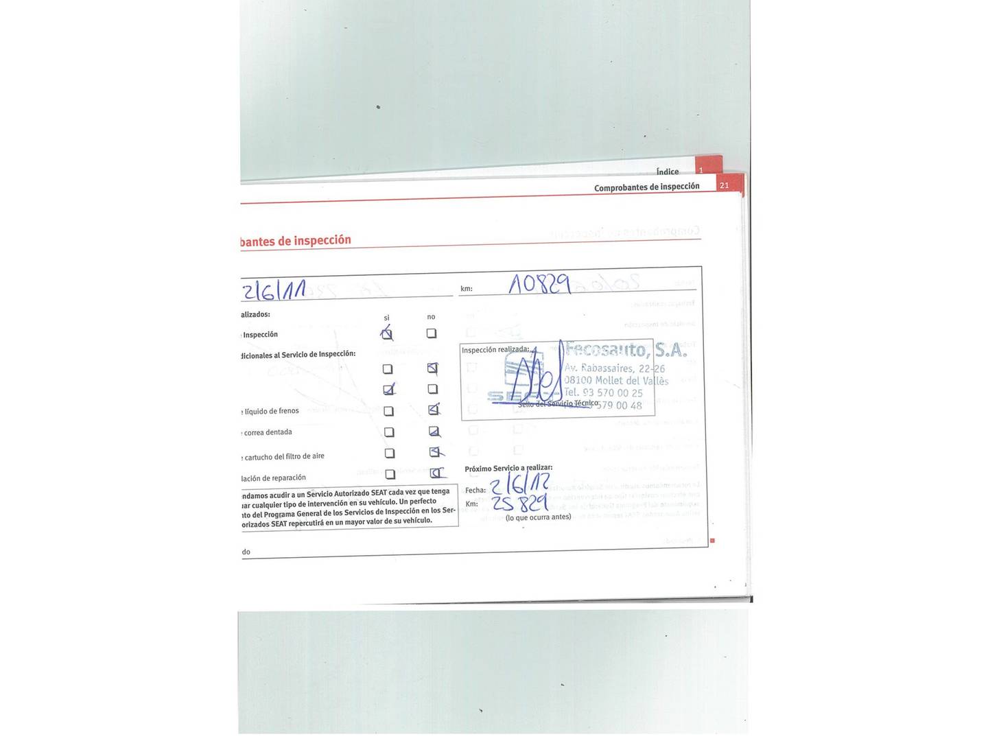 Foto del mantenimiento del Seat Altea Seat Altea 1.4 TSI Style (125 CV)