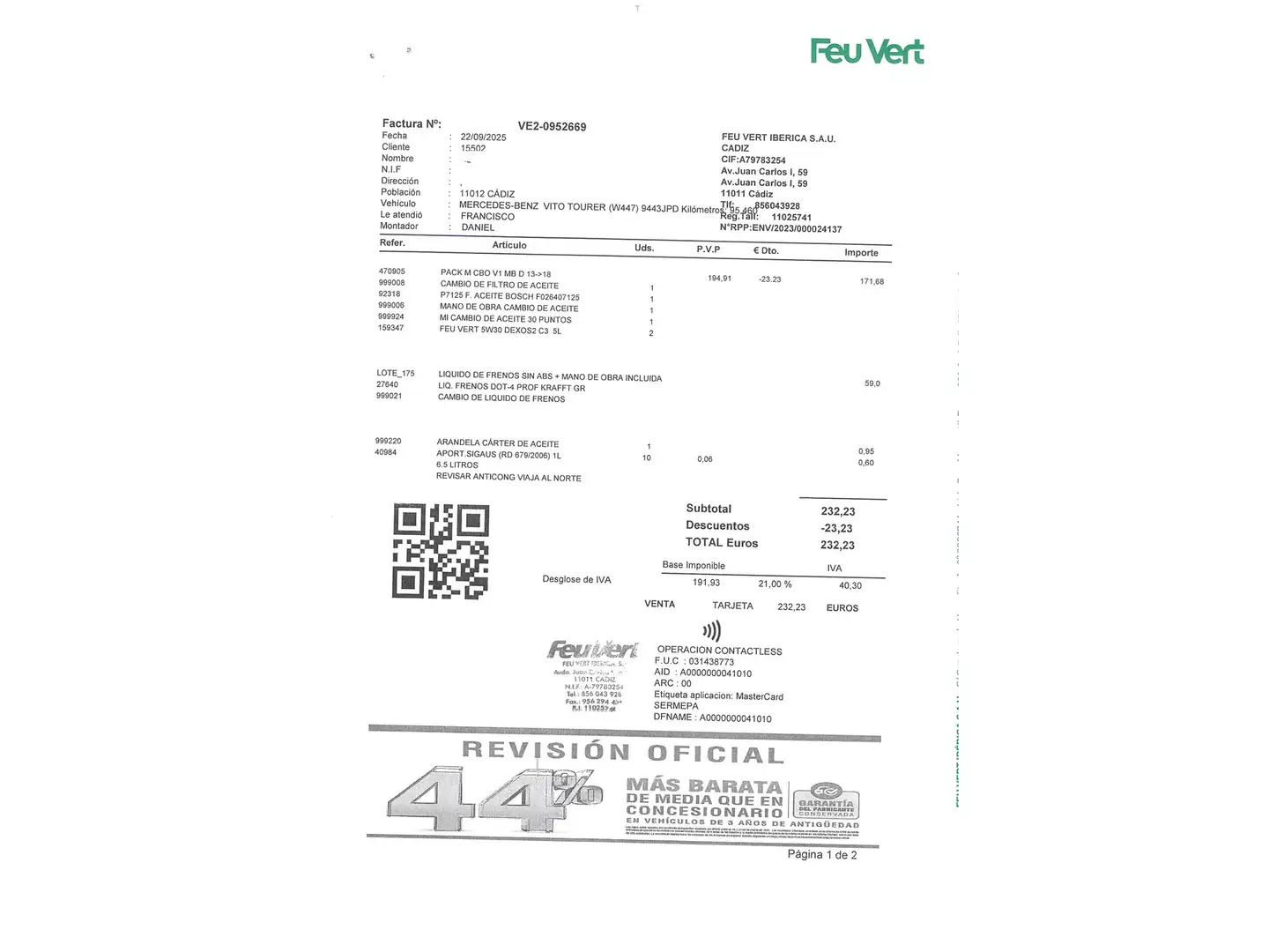 Foto Mercedes Vito Mercedes-Benz Vito Mixto 111 CDI Larga (114 CV)