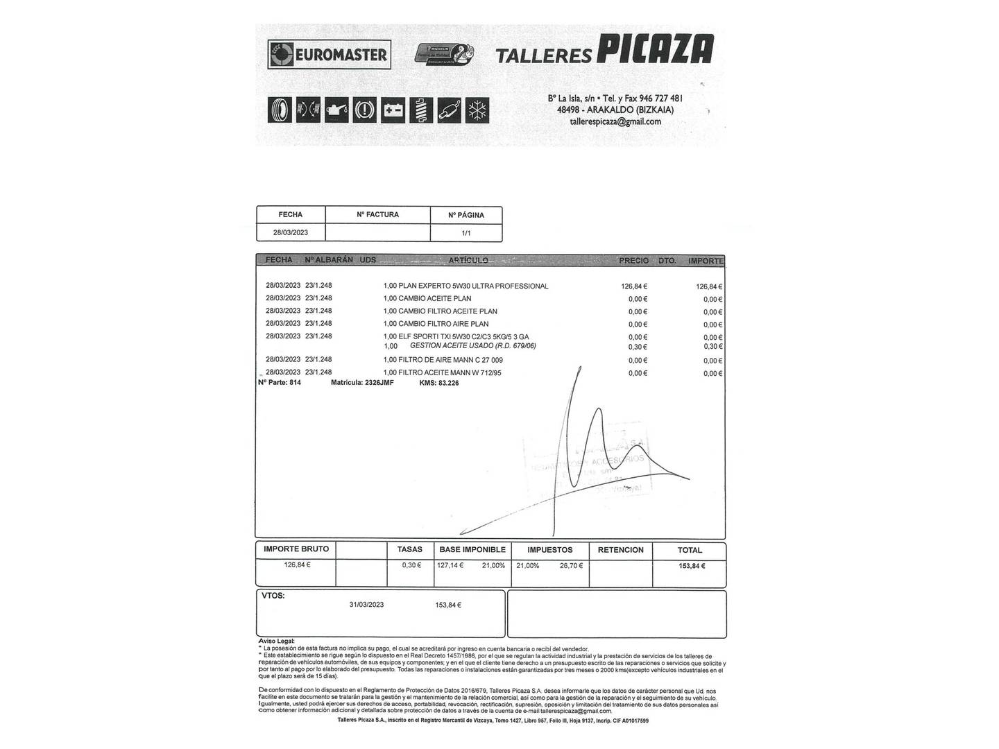 Foto del mantenimiento del Seat Ibiza Seat Ibiza 1.2 TSI Style (90 CV)