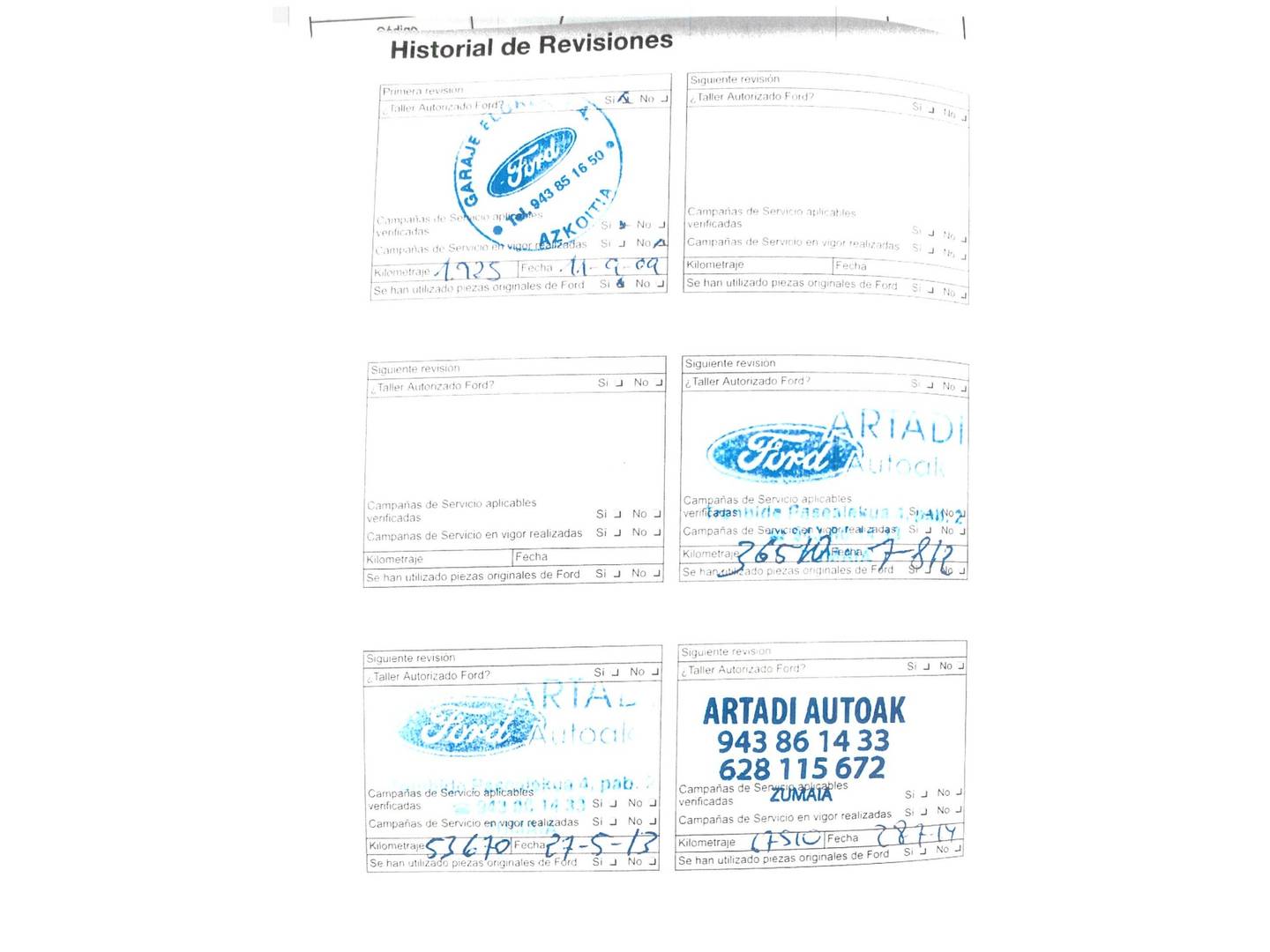 Foto del mantenimiento del Ford Fiesta Ford Fiesta 1.4 TDCI Ambiente (68 CV)
