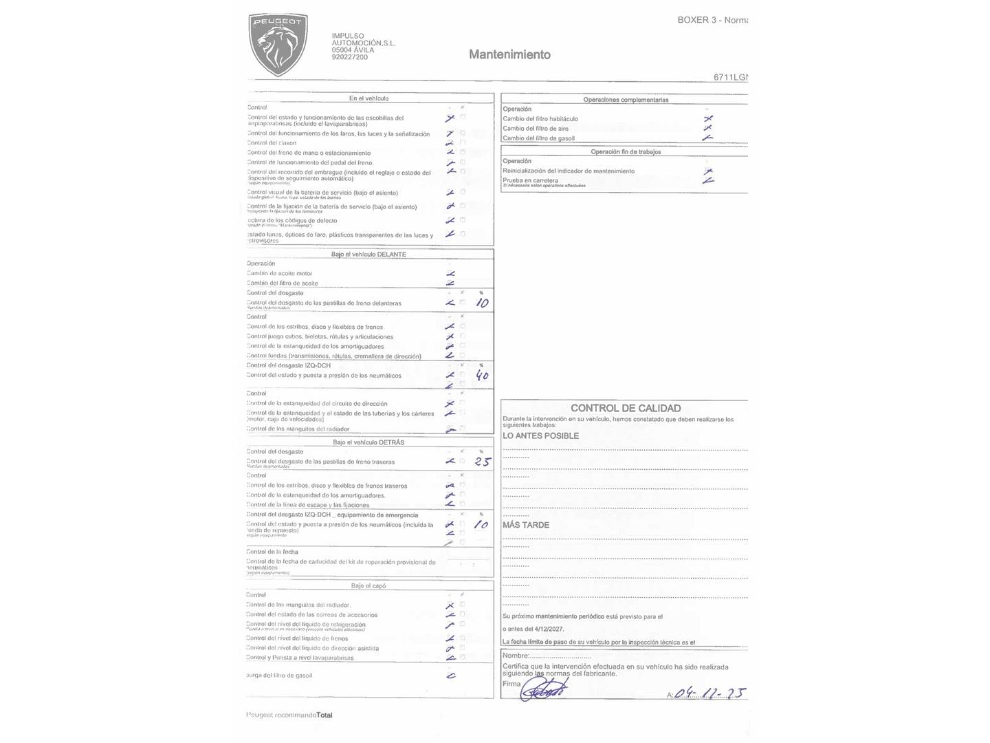 Foto Peugeot Boxer Peugeot Boxer BlueHDi 140 S&S 333 L2H1 (140 CV)