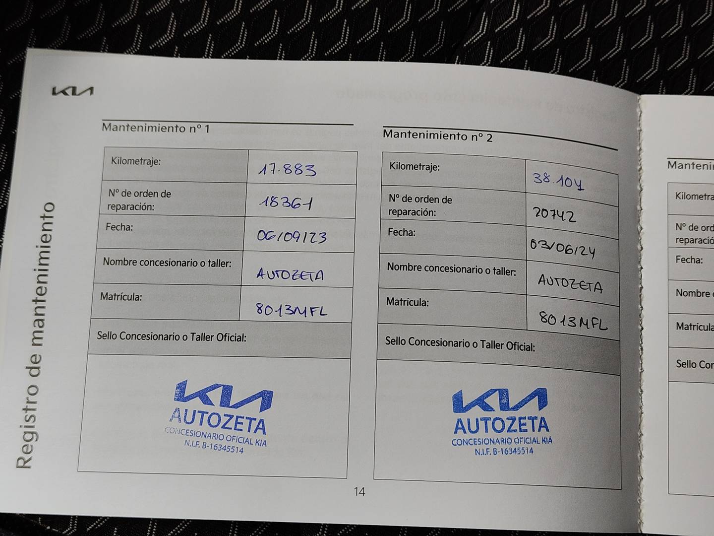 Foto del mantenimiento del KIA XCeed KIA XCeed 1.6 MHEV Tech DCT (136 CV)