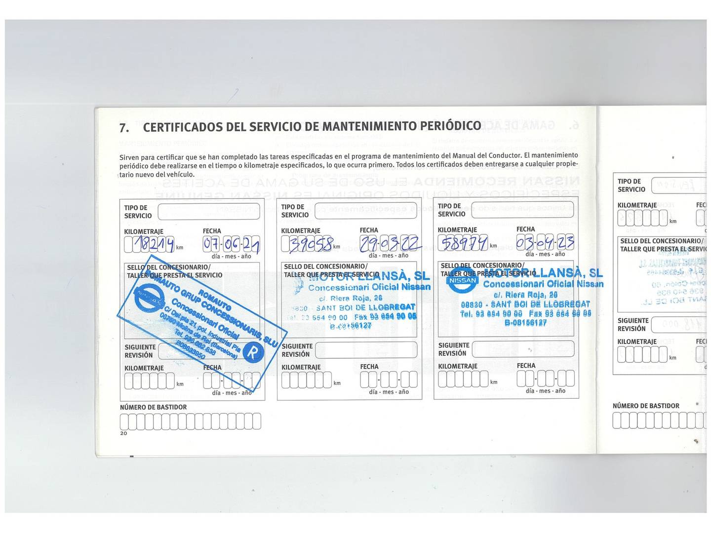 Foto del mantenimiento del Nissan Micra Nissan Micra IG-T N-Connecta  (100 CV)