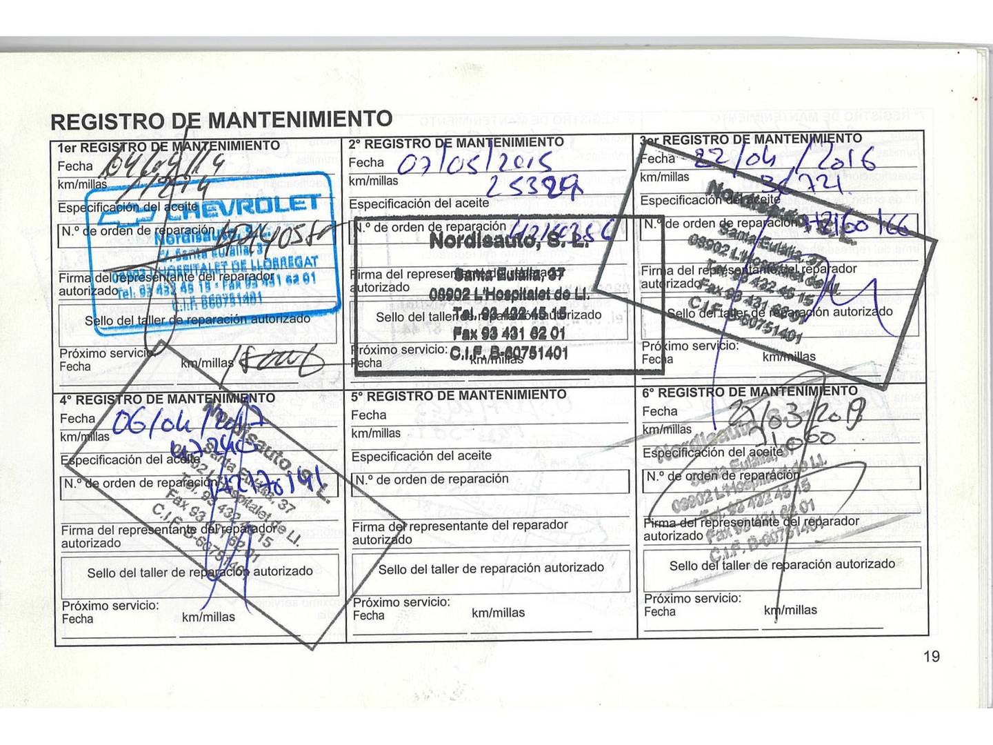 Foto del mantenimiento del Chevrolet Trax Chevrolet Trax 1.7 LT (130 CV)