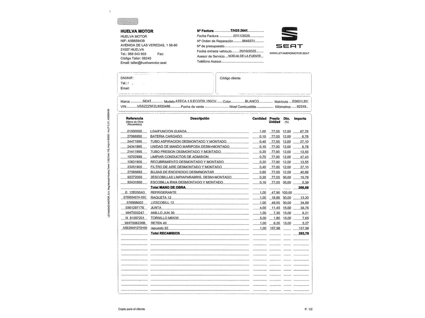 Foto Seat Ateca SEAT Ateca 1.5 TSI S&S FR Edition DSG (150 CV)