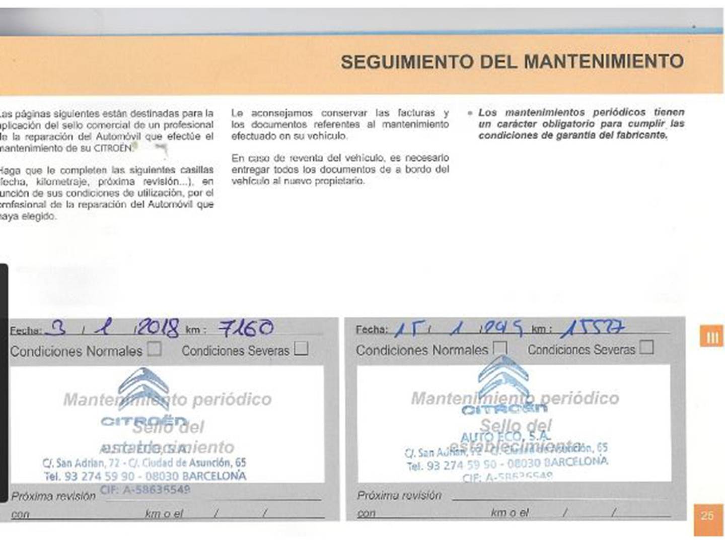 Foto del mantenimiento del Citroën C4 Picasso Citroën C4 Picasso PureTech 130 S&S Feel EAT6 (130 CV)