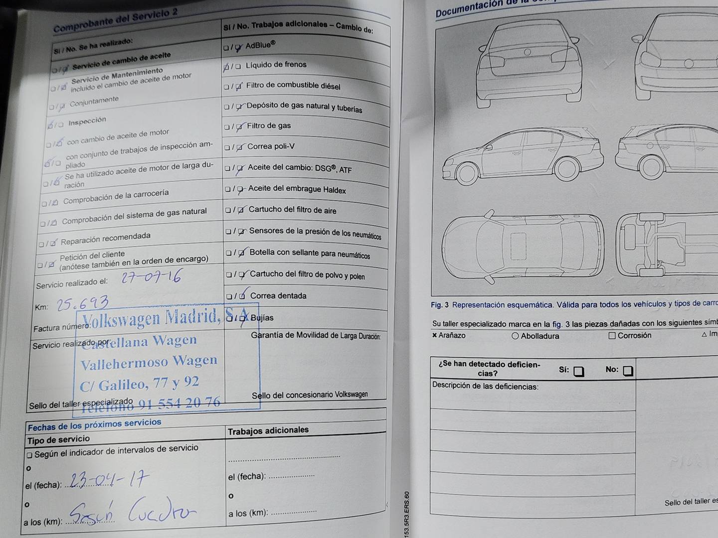 Foto del mantenimiento del Volkswagen Golf Volkswagen Golf Advance 1.4 TSI BMT (122 CV)