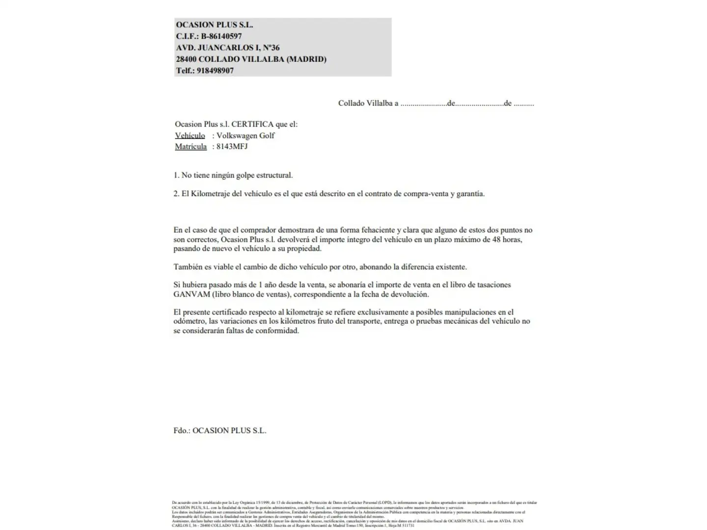 Certificado