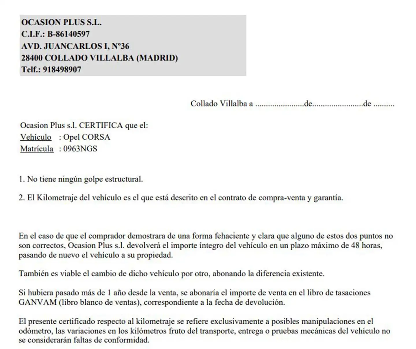 Certificado