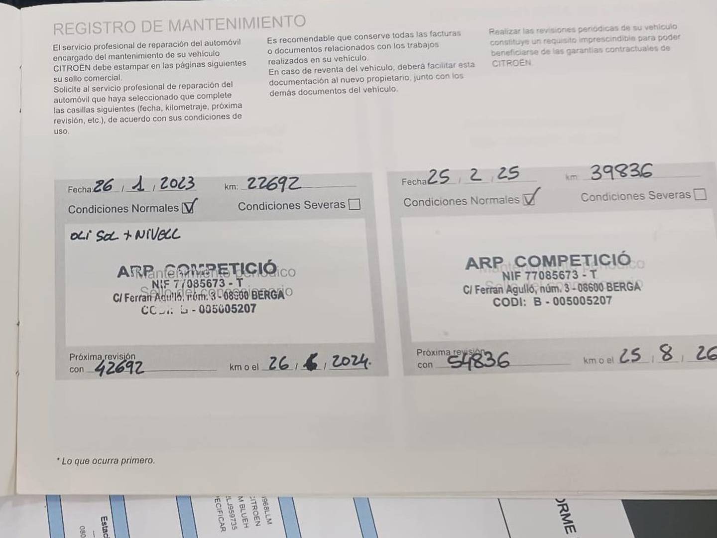 Foto del mantenimiento del Citroën Berlingo Citroën Berlingo BlueHDi 130 S&S Talla M Shine (130 CV)