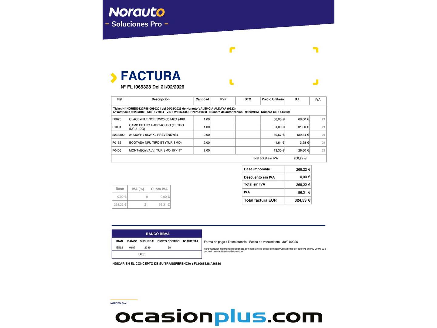 Foto del mantenimiento del Ford Focus Ford Focus 1.0 Ecoboost MHEV ST-Line (125 CV)