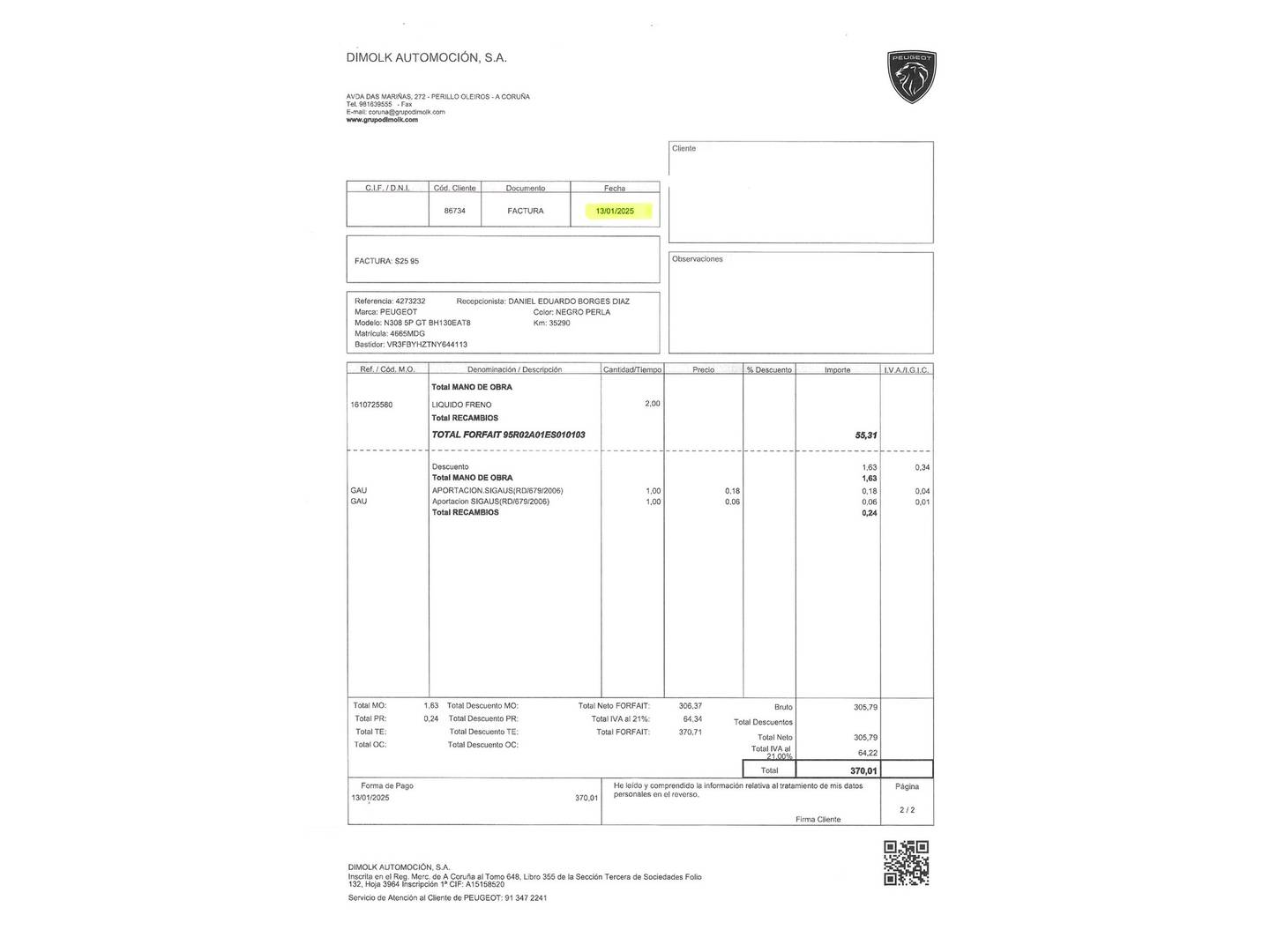 Foto Peugeot 308 Peugeot 308 BlueHDi 130 S&S GT EAT8 (130 CV)