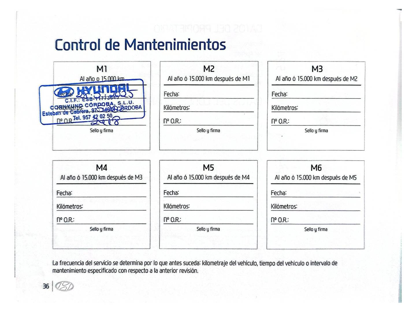 Foto del mantenimiento del Hyundai Tucson Hyundai Tucson 1.6 CRDI Maxx (115 CV)