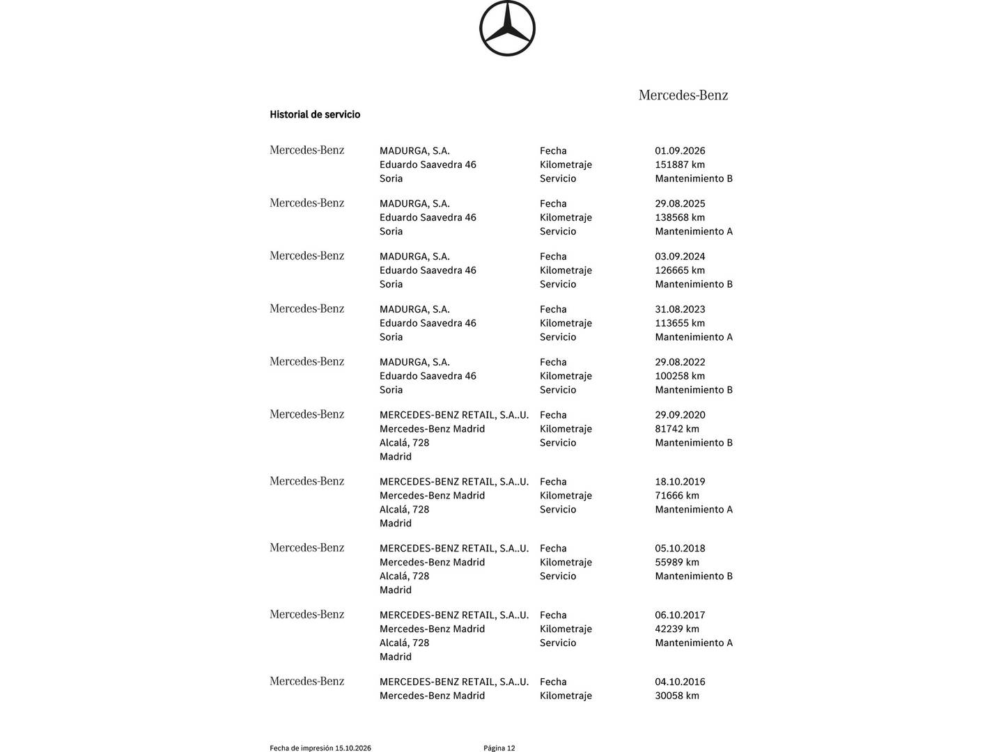 Foto del mantenimiento del Mercedes Clase C Mercedes Clase C 220 BlueTEC Avantgarde (170 CV)