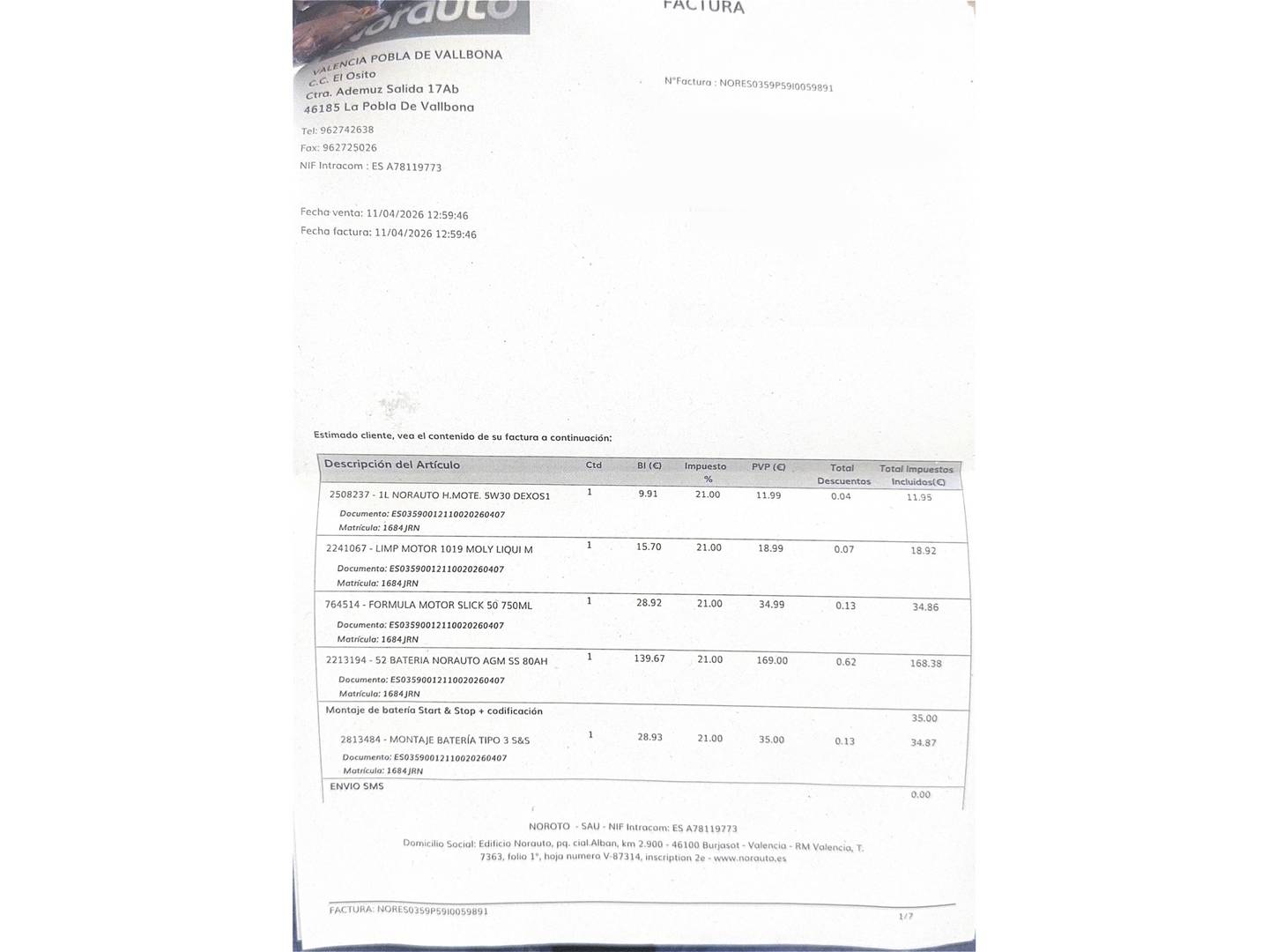 Foto del mantenimiento del Opel Insignia Opel Insignia 1.6CDTI ecoFlex Selective (136 CV)
