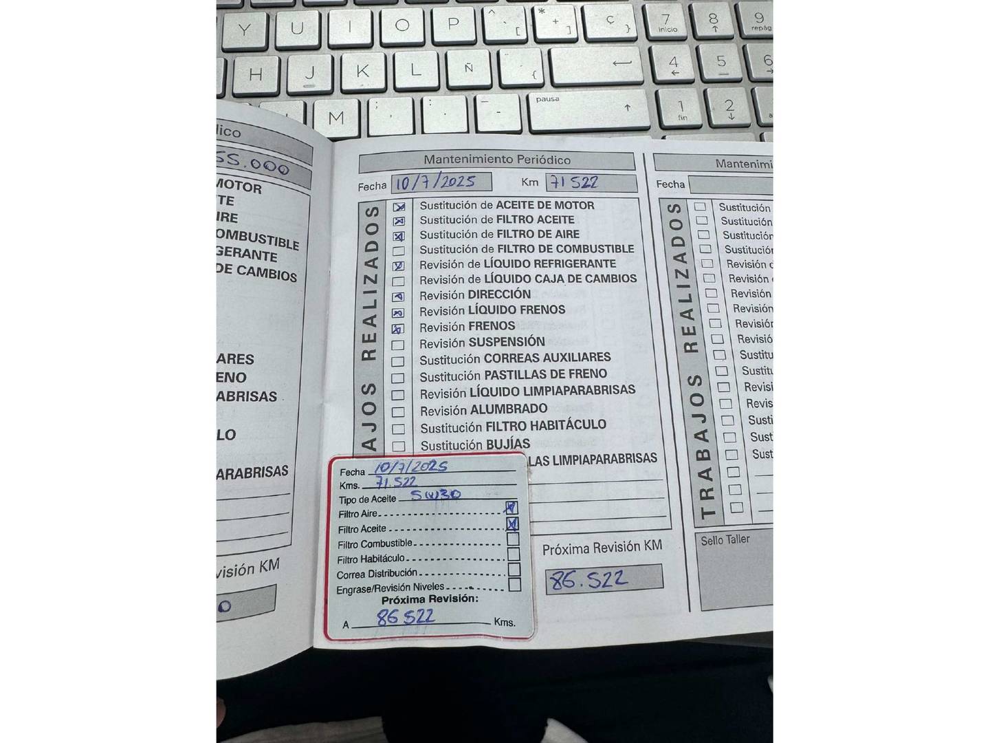 Foto del mantenimiento del Nissan Navara Nissan Navara PickUp 2.3 dCi Doble Cabina Acenta (163 CV)