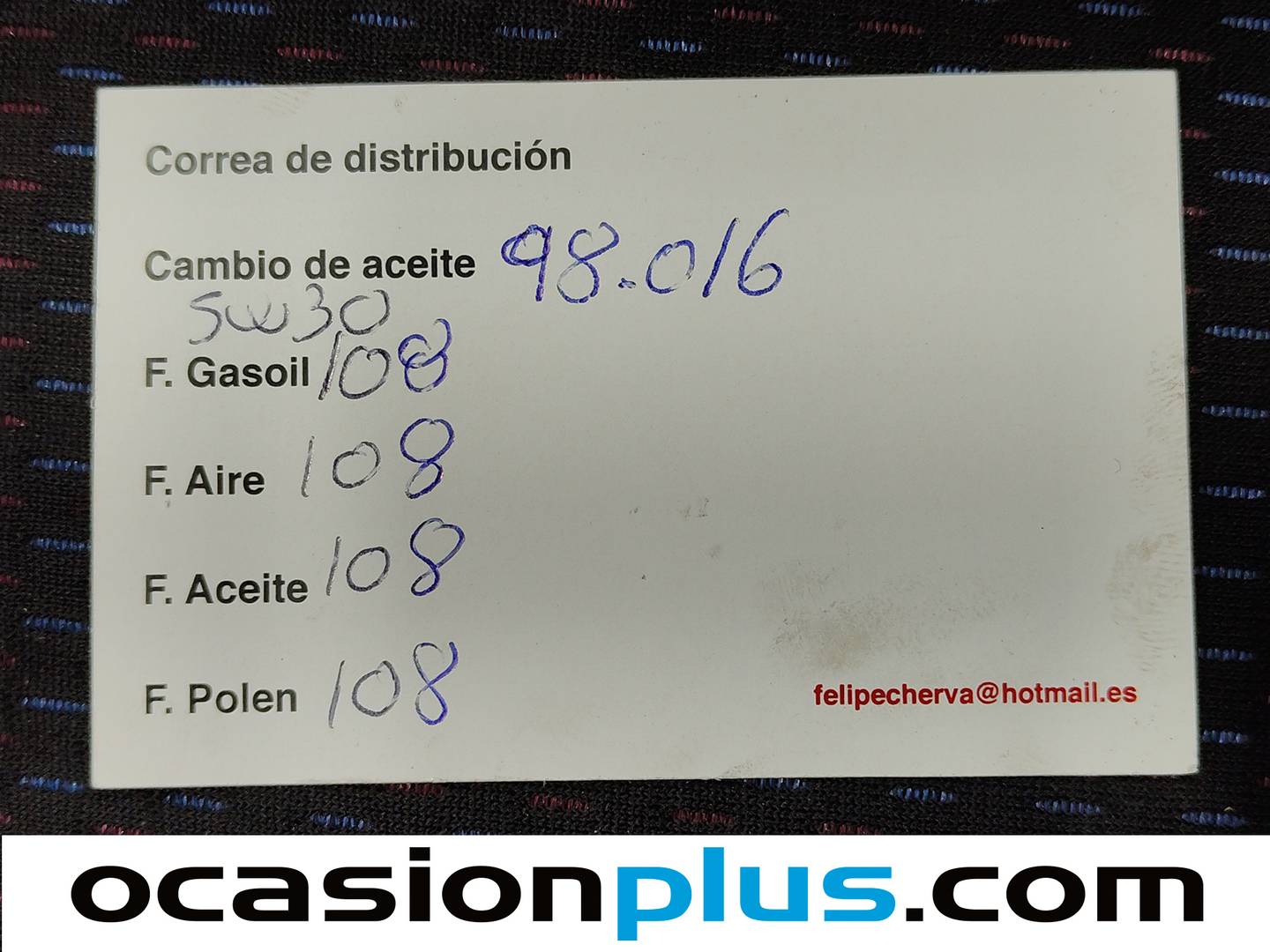 Foto del mantenimiento del Renault Clio Renault Clio 1.5 dCi Confort Dynamique (105 CV)