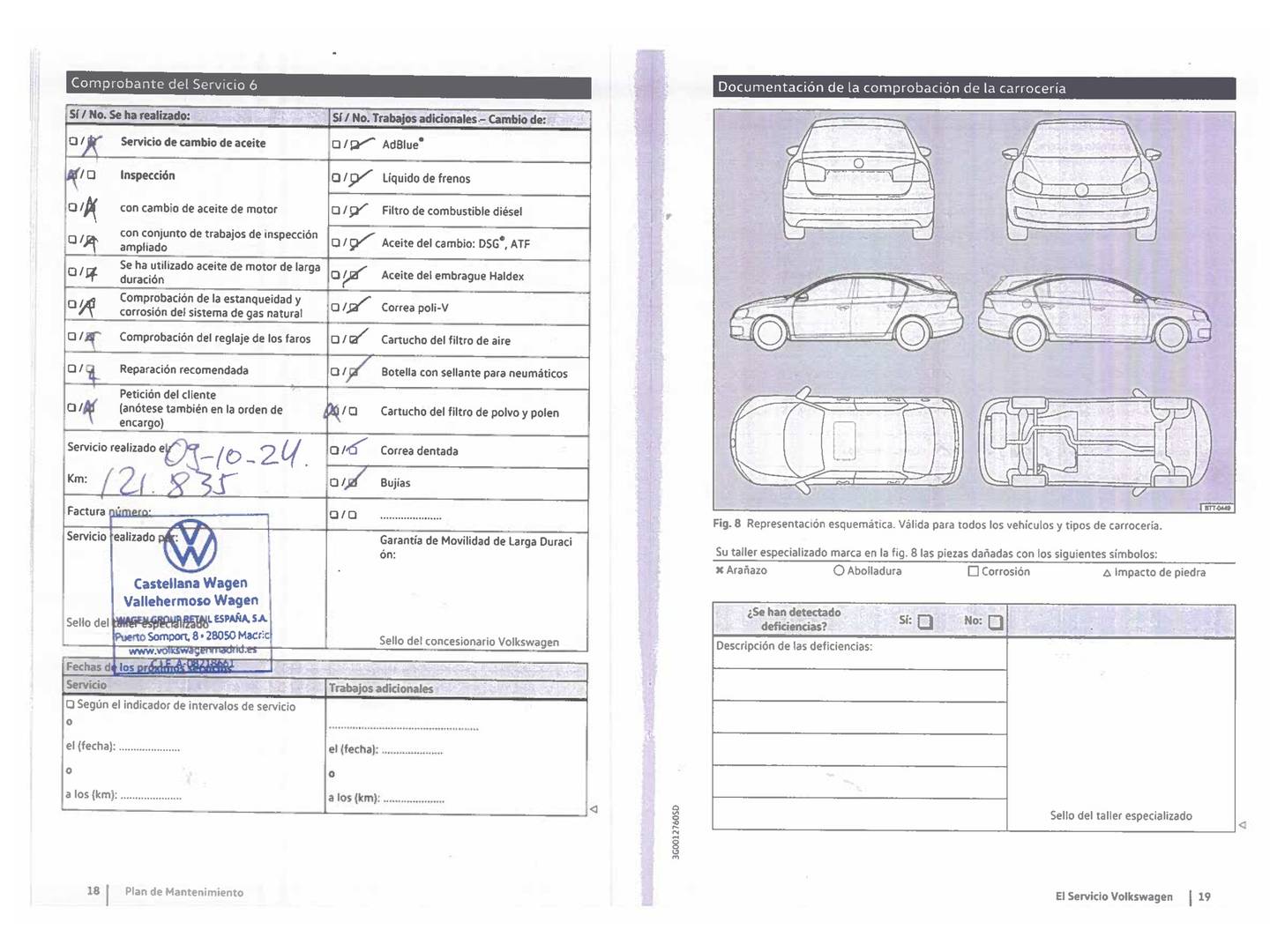 Foto del mantenimiento del Volkswagen Passat Volkswagen Passat Variant Advance 1.4 TSI ACT BMT (150 CV)