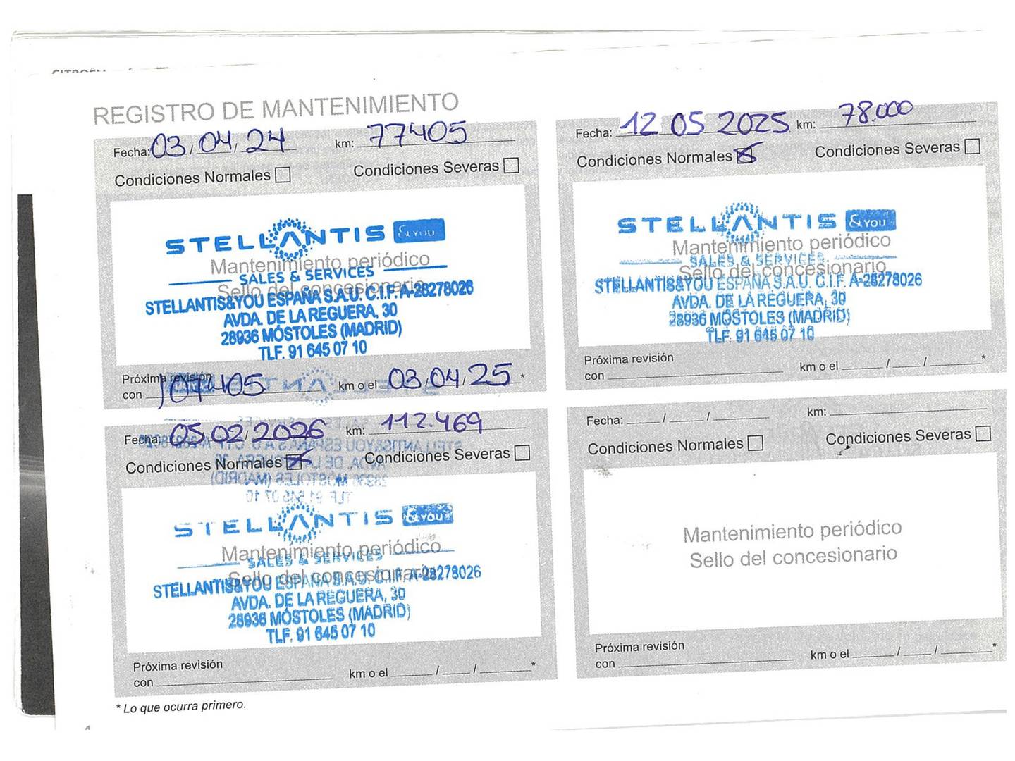 Foto del mantenimiento del Citroën Berlingo Citroën Berlingo BlueHDi 130 S&S Talla M Shine (130 CV)