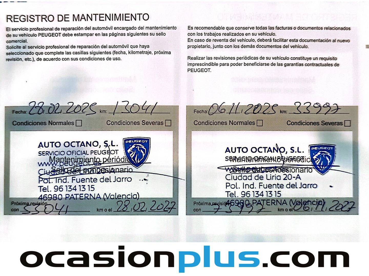 Foto del mantenimiento del Peugeot Partner Peugeot Partner BlueHDi 100 Standard 600kg (102 CV)