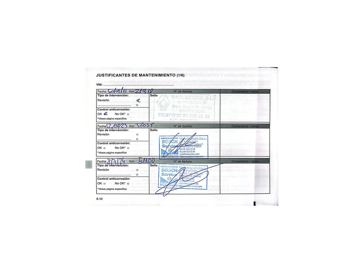 Foto del mantenimiento del Dacia Duster Dacia Duster Prestige Blue dCi (115 CV) 4X2