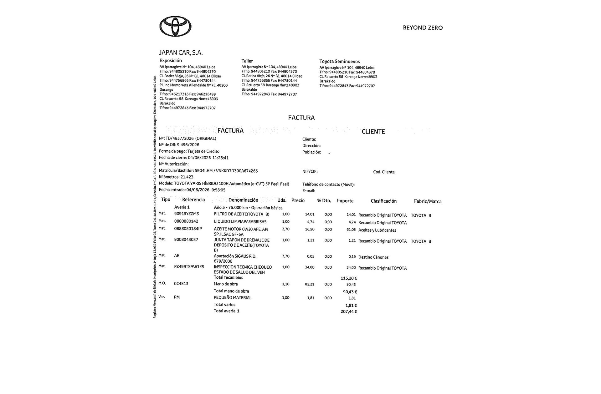 Toyota Yaris 100H Feel - foto 23